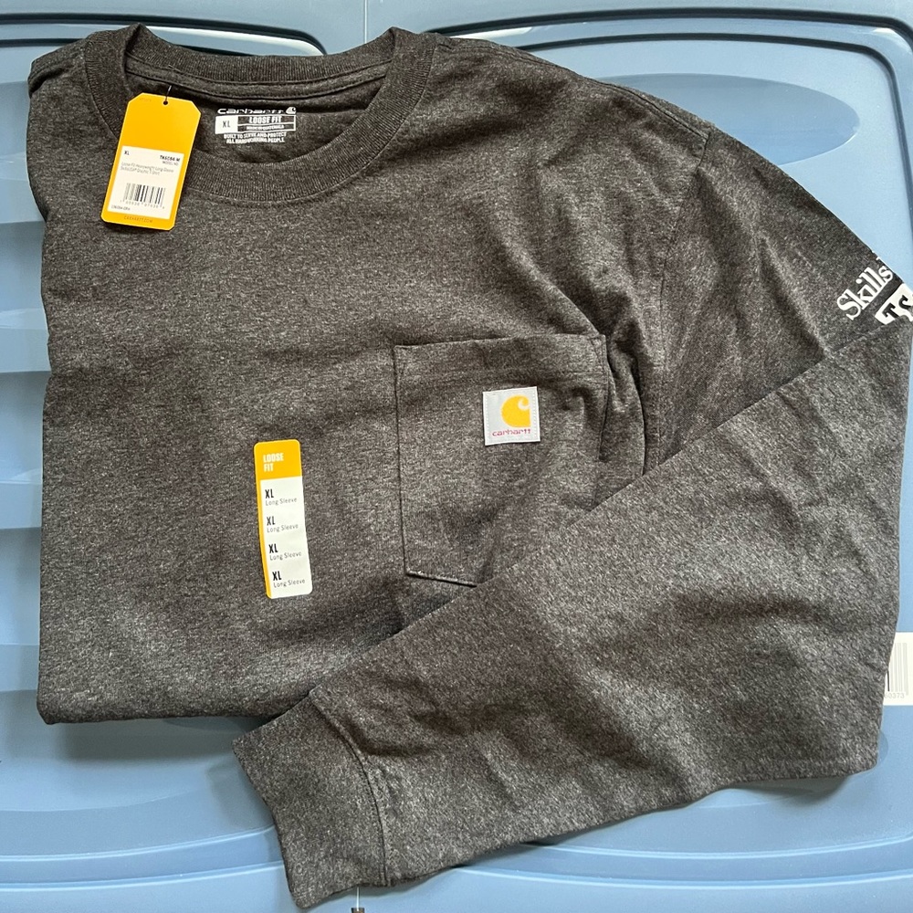 Carhartt long sleeve pocket tshirt XL “Support the Trades”